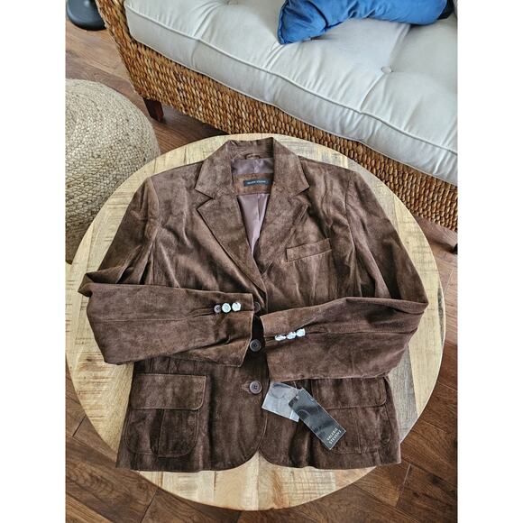 Valerie Stevens Brown Leather Jacket Women's Size XL NWT Vintage Boho - Picture 6 of 16